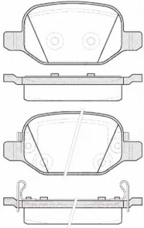 Колодки тормозные дисковые задние FIAT 500L 0.9-1.4 2012- REMSA 0727.52