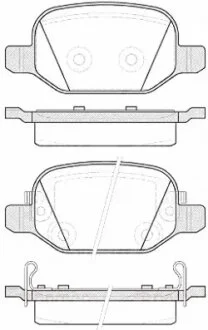 Колодки тормозные дисковые задние FIAT 500L 0.9-1.4 2012- REMSA 0727.52