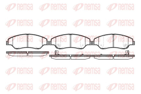 Колодки тормозные дисковые передние KIA RETONA/SPORTAGE 04.1994- REMSA 0739.02