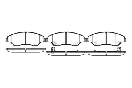 Колодки гальмівні дискові ПЕРЕДН KIA RETONA/SPORTAGE 04.1994- -ua REMSA 0739.02