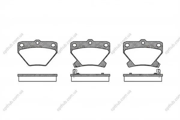 Колодки тормозные дисковые задние TOYOTA CELICA/COROLLA/COROLLA VERSO/PRIUS/ YARIS/YARIS VERSO 01.2002- REMSA 0741.02 (фото 1)