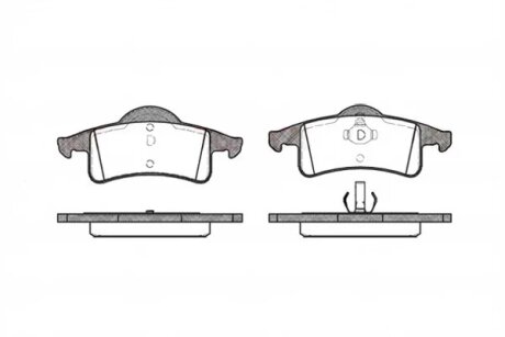 Колодки гальмівні дискові ЗАДН.8JEEP GRAND CHEROKEE II 04.1999- -ua REMSA 0758.00