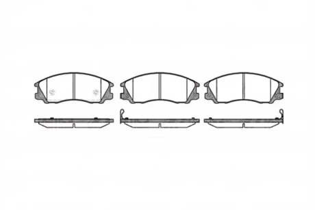 Колодки гальмівні дискові ПЕРЕДН HYUNDAI TERRACAN 2.5TD 03-04,2.9CRDI 01-06,3.5I V6 01-06 -ua REMSA 0771.32