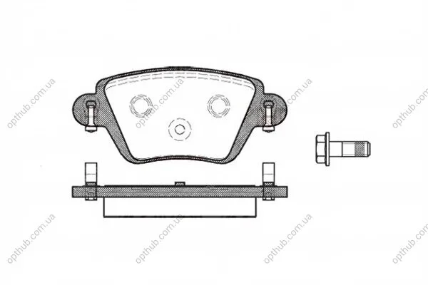 Колодка гальм. диск. FORD MONDEO, RENAULT KANGOO задн. (вир-во) REMSA 0777.10 (фото 1)