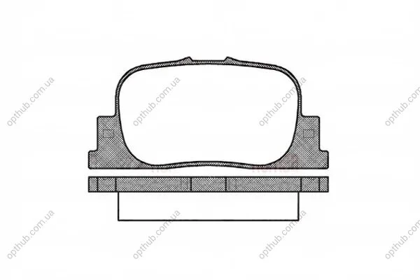 Колодки гальмівні дискові ЗАДН LEXUS RX350 RX400 RX450 03- 09- -ua REMSA 0801.00 (фото 1)