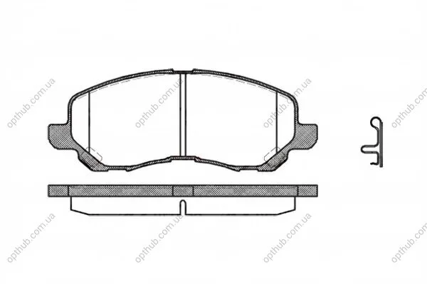 Колодки гальмівні дискові ПЕРЕДН MITSUBISHI LANCER 03-,MITSUBISHI OUTLANDER 03-,MITSUBISHI SPACE RUNNE REMSA 0804.12 (фото 1)