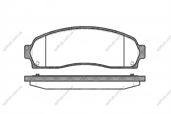 Колодка гальм. диск. FORD EXPLORER передн. (вир-во Remsa) REMSA 0805.00 (фото 1)