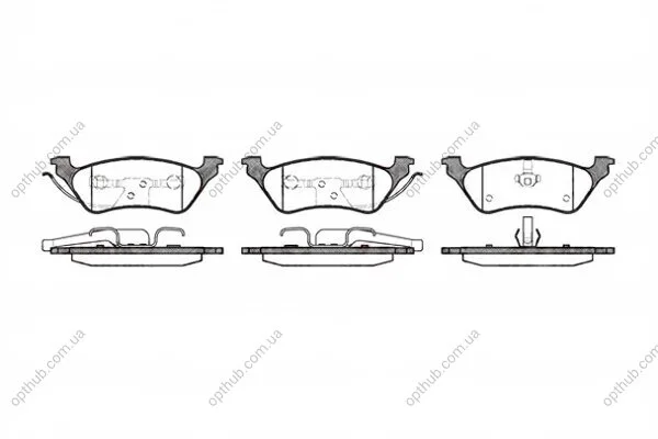 Колодка гальм. диск. CHRYSLER, DODGE, JEEP задн. (вир-во) REMSA 0811.00 (фото 1)