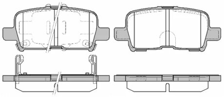 Колодки тормозные дисковые ACURA MDX 3.7 AWD 2006- REMSA 0817.02