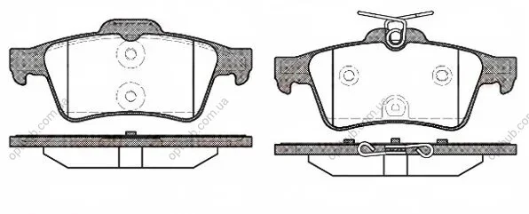 Колодки гальмівні дискові ЗАДН FORD FOCUS C-MAX 03-07,FOCUS II 04-;MAZDA 3 03-, 5 05-;VOLVO C30 06-,S4 -ua REMSA 0842.40 (фото 1)