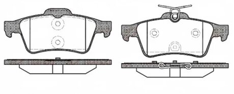 Колодки гальмівні дискові ЗАДН FORD FOCUS C-MAX 03-07,FOCUS II 04-;MAZDA 3 03-, 5 05-;VOLVO C30 06-,S4 -ua REMSA 0842.40