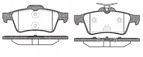 Колодки гальмівні дискові ЗАДН FORD FOCUS C-MAX 03-07,FOCUS II 04-;MAZDA 3 03-, 5 05-;VOLVO C30 06-,S4 -ua REMSA 0842.40
