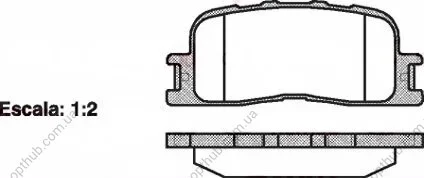 Колодки гальмівні дискові ЗАДН TOYOTA CAMRY 2.0 VVTI, 2.4 VVT-I, 3.0 V6 08/01-,LEXUS ES 3.0 01-06 -ua REMSA 0854.00 (фото 1)