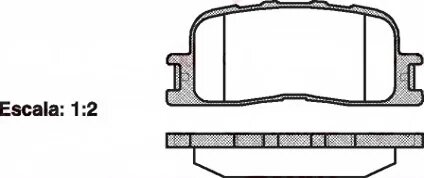 Колодки гальмівні дискові ЗАДН TOYOTA CAMRY 2.0 VVTI, 2.4 VVT-I, 3.0 V6 08/01-,LEXUS ES 3.0 01-06 -ua REMSA 0854.00