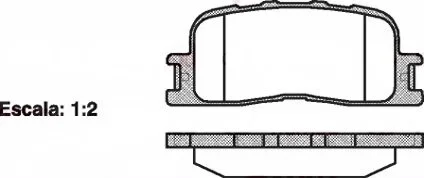 Колодки тормозные дисковые задние TOYOTA CAMRY 2.0 VVTI, 2.4 VVT-I, 3.0 V6 08/01-,LEXUS ES 3.0 01-06 REMSA 0854.00