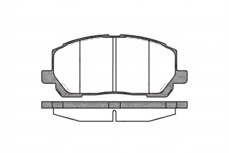 Колодки гальмівні дискові ПЕРЕДН LEXUS RX 300V6 00-03 -ua REMSA 0855.00