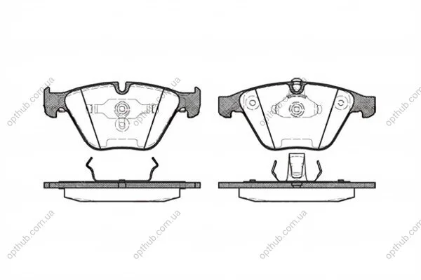 Колодки гальмівні дискові ПЕРЕДН BMW 5 (E60)/5 TOURING (E61)/7 (E65, E66) 03.2003- -ua REMSA 0857.00 (фото 1)