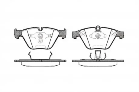 Колодки гальмівні дискові ПЕРЕДН BMW 5 (E60)/5 TOURING (E61)/7 (E65, E66) 03.2003- -ua REMSA 0857.00