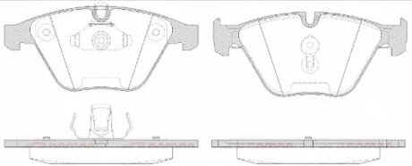 Колодки гальмівні дискові ПЕРЕДН BMW 5 (E60)/5 TOURING (E61)/7 (E65, E66) 03.2003- -ua REMSA 0857.50