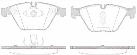 Колодки гальмівні дискові ПЕРЕДН BMW 5 (E60)/5 TOURING (E61)/7 (E65, E66) 03.2003- -ua REMSA 0857.50