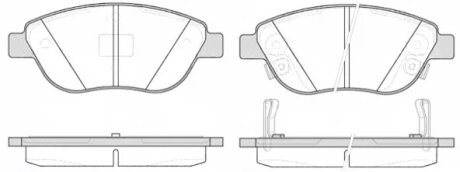Колодки гальмівні дискові ПЕРЕДН FIAT 500L 0.9-1.6D 2012- -ua REMSA 0859.32