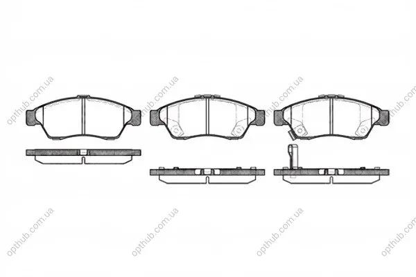 Колодки тормозные дисковые передние SUZUKI LIANA 1.3I 16V 01-04,1.4D 05-07,1.6I 16V HATCHBACK 01-08,1.8I REMSA 0875.01 (фото 1)