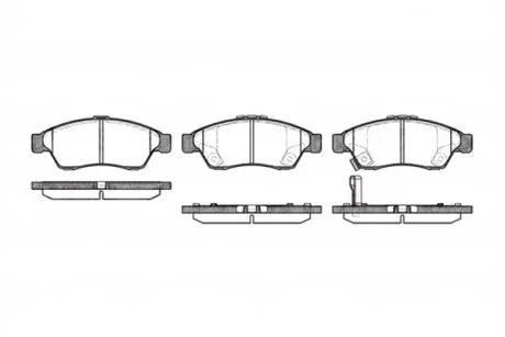 Колодки тормозные дисковые передние SUZUKI LIANA 1.3I 16V 01-04,1.4D 05-07,1.6I 16V HATCHBACK 01-08,1.8I REMSA 0875.01