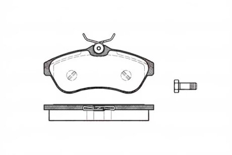 Колодки гальмівні дискові ПЕРЕДН CITROEN C3 1.4 16V 1.6 16V 02- -ua REMSA 0880.00
