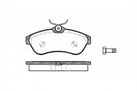 Колодки гальмівні дискові ПЕРЕДН CITROEN C3 1.4 16V 1.6 16V 02- -ua REMSA 0880.00