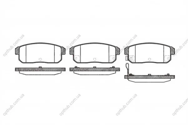 Колодки гальмівні дискові ЗАДН MAZDA RX-8 03- -ua REMSA 0883.11 (фото 1)