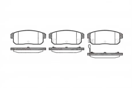 Колодки гальмівні дискові ЗАДН MAZDA RX-8 03- -ua REMSA 0883.11
