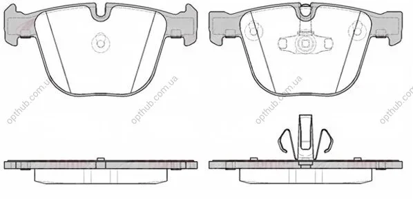 Колодки гальмівні дискові ЗАДН BMW 5(F07) GRAND TURISMO 3.0 4.4 2010-,7(F01-04) 3.0-6.0 08- -ua REMSA 0892.20 (фото 1)