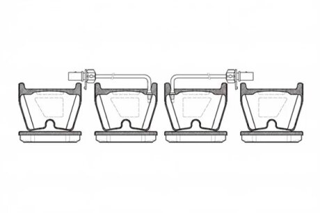 Колодки гальмівні дискові ПЕРЕДН AUDI A4 2005 -, A5 2010 -, R8 2007 - -ua REMSA 0896.02