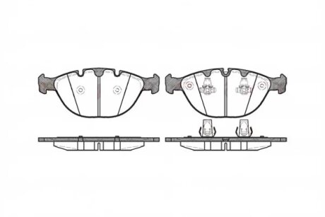 Колодки гальмівні дискові ПЕРЕДН BMW X5(E53) 4.4I-4.8IS 02- -ua REMSA 0958.00
