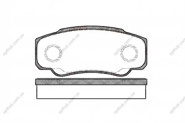 Колодки гальмівні дискові ЗАДН PEUGEOT BOXER 04.2002-,FIAT DUCATO 04.2002-,CITROEN JUMPER 02.2003- REMSA 0961.00 (фото 1)