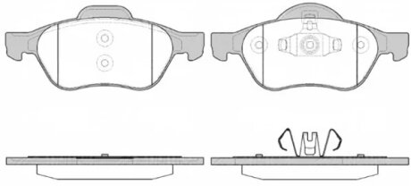 Колодки гальмівні дискові ПЕРЕДН RENAULT LAGUNA КУПЕ 1.5DCI 2012- -ua REMSA 0962.40