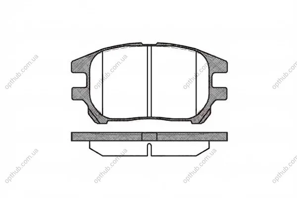Колодки гальмівні дискові ПЕРЕДН LEXUS RX 350 (ACEBONO) 03- -ua REMSA 0972.00 (фото 1)