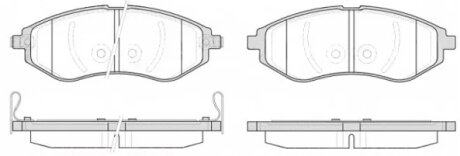 Колодки гальмівні дискові ПЕРЕДН CHEVROLET AVEO 1.2-1.5 05- -ua REMSA 0986.02