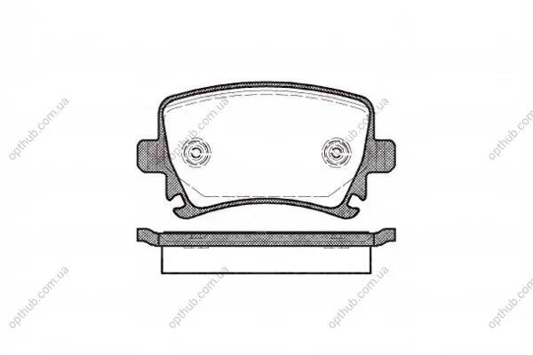 Колодка торм. диск. AUDI A4, SEAT, SKODA,VW задн. (пр-во) REMSA 1031.00 (фото 1)