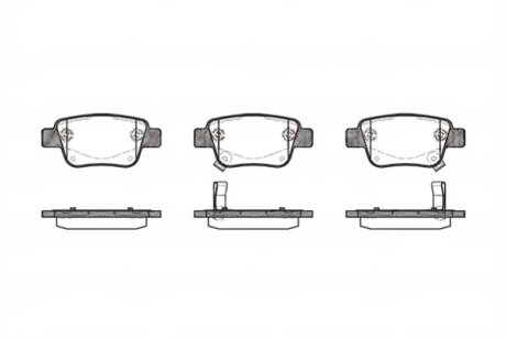 Колодка гальм. диск. TOYOTA AVENSIS (_T22_, T25) задн. REMSA 1047.02