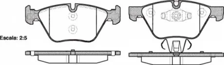 Колодки гальмівні дискові ПЕРЕДН BMW 1(E81/87) 05-,3(E90/91/92) 05- -ua REMSA 1052.10
