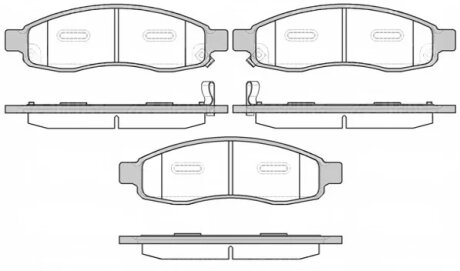 Колодки гальмівні дискові (комплект 4 шт) REMSA 1094.32