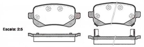 Колодки гальмівні дискові ЗАДН CHRYSLER VOYAGER IV 3.3, 3.8, 2.8 CRD 10/07- -ua REMSA 1095.02