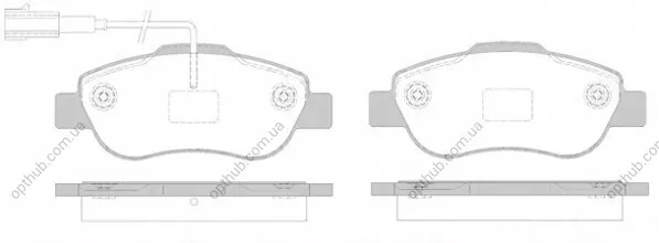 Колодки гальмівні дискові FIAT 500 10/07- -ua REMSA 1100.02 (фото 1)