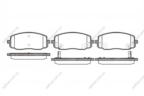 Колодки гальмівні дискові ПЕРЕДН HYUNDAI I10 1.1CRDI 12V 08.03-/ KIA PICANTO 1.0I 12V 09.11- -ua REMSA 1133.02 (фото 1)