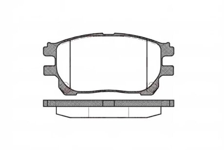 Колодки гальмівні дискові ПЕРЕДН TOYOTA PREVIA 2.4I 16V, PREVIA 2.0D 08/00-- -ua REMSA 1143.00