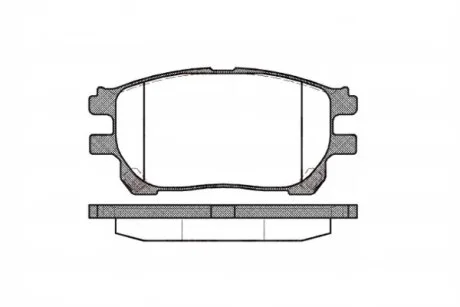 Колодки гальмівні дискові ПЕРЕДН TOYOTA PREVIA 2.4I 16V, PREVIA 2.0D 08/00-- -ua REMSA 1143.00