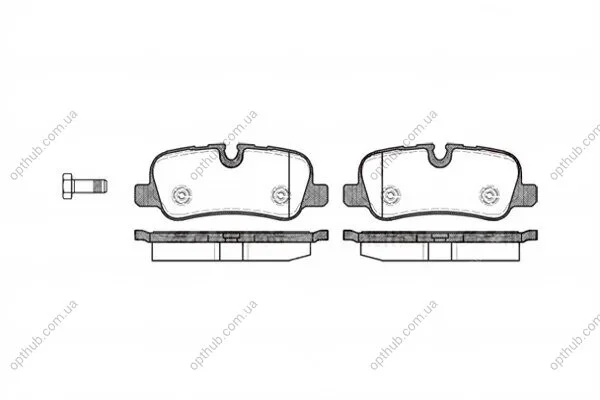 Колодки гальмівні дискові ЗАДН LANDROVER DISCOVERY III-IV 2.7-5.0 04-,RANGE ROVER III 3.0-5.0 05-,RANG -ua REMSA 1159.00 (фото 1)