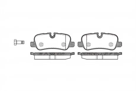 Колодки гальмівні дискові ЗАДН LANDROVER DISCOVERY III-IV 2.7-5.0 04-,RANGE ROVER III 3.0-5.0 05-,RANG -ua REMSA 1159.00
