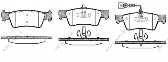 Колодки тормозные дисковые ЗАДН R16' ATE VW MULTIVAN V 03-09;TOUAREG 2.5-6.0 03-10;TRANSPORTER V 03-09" REMSA 1187.01 (фото 1)